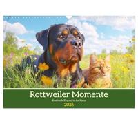 Les moments Rottweiler. Une élégance puissante en pleine nature, Version française (Calendrier mural 2026 DIN A3 portrait), Calendrier CALVENDO mensuel