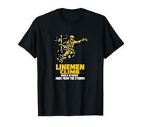 Les monteurs de Ligne grimpent tandis Que d'autres se cachent | Cadeau pour monteur de Ligne électrique T-Shirt