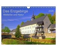 Les monts Métallifères Patrimoine mondial et nature (Calendrier mural 2026 DIN A4 horizontal), CALVENDO calendrier mensuel