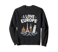 Les Monuments emblématiques de I Love Europe Skyline Sweatshirt