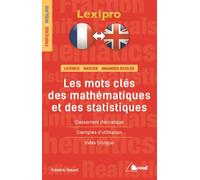 Les mots-clés des mathématiques et des statistiques (français/anglais) Classement thématique, Exemples d'utilisation, Index bilingue - Frédéric Rosard - Bréal - broché - Méthode de langue