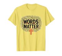 Les Mots comptent : Lutte Contre Le harcèlement, empathie, Amour, Respect, gentillesse T-Shirt, Homme, Citron, XL