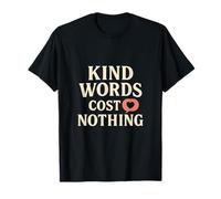 Les mots gentils ne coûtent rien, bulle de dialogue vintage en forme de cœur T-Shirt