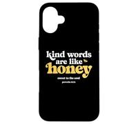 Les Mots gentils sont comme Le Miel des Abeilles chrétiennes (Proverbes 16:24) Coque pour iPhone 16 Plus