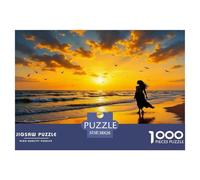 Les mouettes au crépuscule Puzzle 1000 Pièces pour Adultes Et Enfants Dès 14 Ans Jeu Cadeau Unique De Qualité Supérieure - Activité Familiale Parfaite 38x26cm/1000pcs