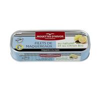 LES MOUETTES D'ARVOR - Les Mouettes D'Arvor Filets De Maquereaux Au Naturel Et Au Citron Bio 169G - Lot De 3