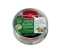 LES MOUETTES D'ARVOR Thon blanc germon entier en conserve 160g à l'huile d'olive vierge extra Bio - Pêche responsable - Produit en Bretagne - Lot de 3