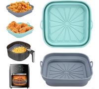 Les moules pour friteuse à Silicone Air Fryer Accessoire Alyvisun, 2 Pièces Panier Moule pour Friteuse à Air Chaud Réutilisable