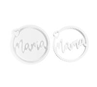 Les Moules Pour La Fête Des Mères, Moule Silicone Thème Fête des Mères, Outil Créatif de Bricolage Moule Rond Décoration Maison Anniversaire Maman Artisanat Mur Mémorial