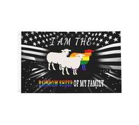 Les Moutons Arc-En-Ciel De Ma Famille : Mes Parents Soutiennent La Fierté Lgbt Drapeau De Jardin Solide Drapeaux Avec Œillets Garden Flag Pour Jardin Pelouse Intérieur 90X150Cm