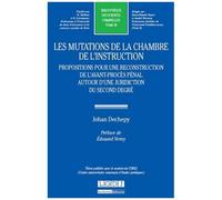 Les Mutations De La Chambre De L'instruction - Propositions Pour Une Reconstruction De L'avant-Procès Pénal Autour D'une Juridiction Du Second Degré