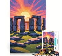Les mystères de Stonehenge Puzzle de 1000 pièces pour Adultes et Adolescents Jeu de logique Découpe de précision (50x75cm)