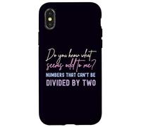 Les nombres impairs ne Peuvent Pas être divisés par Deux, Professeur de mathématiques Amusant Coque pour iPhone X/XS