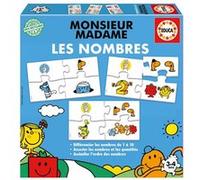 Les nombres Monsieur et Madame Multicolore G