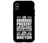 Les Normands Vie à Essayer d’être Parfaits Humour Breton Coque pour iPhone X/XS