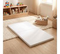 LES NOURSONS Pack Voyage Bébé - Matelas Pliant 60x120 cm avec Valisette de Transport + Drap Housse en Éponge Absorbante Bleu - Déhoussable - Oeko-Tex & Certipur