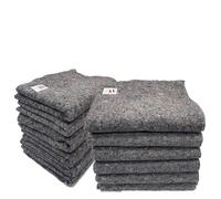 Les Nouveaux Textiles - Lot de 12 Couvertures de Déménagement 150 x 200 cm - Protection Meubles - Très Haute Résistance, 330 gr/m² - 100% Fibres Recyclées - Fabriqué en France
