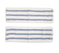 Les Nouveaux Textiles - Lot de 2 Housses Plates Microfibre Grattantes 44 x 14 cm - pour Balai Combiné - Ultra Absorbantes - Tous Types de Sols - Lavables en Machine