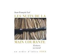 Les nuits de la main courante Ecritures au travail - Jean-François Laé - Stock - broché - Essai
