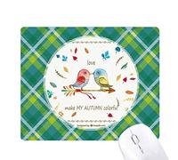 les oiseaux de l'automne coloré réseaux verte grille pixel tapis de souris
