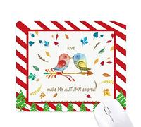 Les Oiseaux de l'automne coloré Tapis de Souris Canne de noël du Tapis.
