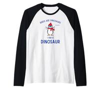 Les Oiseaux drôles sont des Dinos, Donc Les Pingouins sont des Dinosaures Manche Raglan