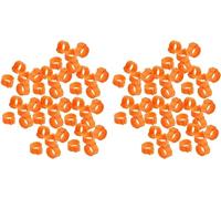 Les Oiseaux Ferment Leurs Jambes, Bandes de Pattes d'oiseaux, Pied d'identification Orange 1,3x1,3cm Paquet 2 ou 3(Orangex2pcs,1.3X1.3CMx2pcs)