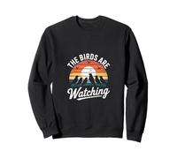 Les oiseaux observent l'observation des oiseaux rétro Sweatshirt