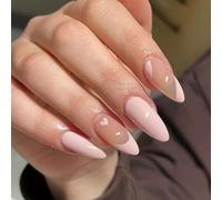 Les Ongles D'amande Pointent De Fausses Collets Sur Bâton Le Cœur Press Artificiel False Pour Filles De Femmes Colle Acrylique Clou Pour Femmes Claires
