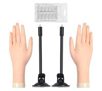 Les Ongles En Silicone Pratiquent Le Modèle À Main Avec Des Conseils Interchangeables Et Une Base D'échappement Pour Une Formation Réaliste Remplaçage Pointes De Ongles Pratiquer La Main