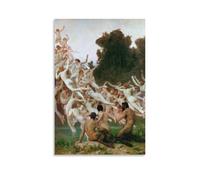 Les Oréades William Adolphus Bouguereau Poster sur toile Décoration murale d'intérieur moderne 60 x 90 cm