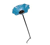 Les ornements de jardin artistiques en fer servent de abreuvoir à oiseaux et de station d'irrigation de papillons pour l'extérieur, piquets de fleurs de jardin faits à la main en métal