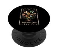 Les orthophonistes aident Les Voix à Grandir | SLP Floral Butterfly PopSockets PopGrip Adhésif