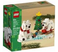 LEGO 40571 Ours Polaires d'hiver Gros Ours et oursons avec Sapin de noël Cadeau de noël idéal 9 + 312 pièces