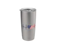 Les ours de mon cœur pour l'Amérique - Patriotic USA Gobelet isotherme en acier inoxydable double paroi