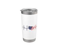 Les ours de mon cœur pour l'Amérique - Patriotic USA Gobelet isotherme en acier inoxydable double paroi