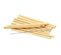 Les Pailles En Bambou - Lot De 10 Avec Brosse Bazar Bizar