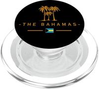 Les Palmiers Bahamas Île Drapeau Bahamas Mer des Caraïbes PopSockets PopGrip pour MagSafe
