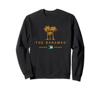 Les palmiers des Bahamas Île Drapeau des Bahamas Mer des Caraïbes Sweatshirt