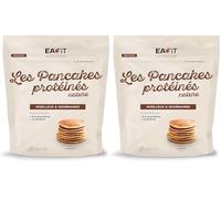 Les Pancakes Protéinés Nature - 400g - 16g de protéines - 3g de BCAA par portion de 3 PANCAKES - FAIBLE en Matières Grasses (Lot de 2)