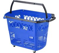 Les paniers à provisions SucceBuy en bleu, un set de 6 pièces, sont vos parfaits compagnons de shopping. Ces chariots portables d'une capacité de 39 litres sont équipés de poignées pour un transport f