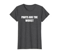 Les Pantalons sont Les Pires T-Shirt, Femme, Chiné Foncé, L