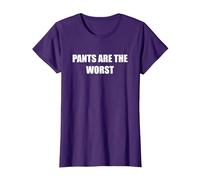 Les Pantalons sont Les Pires T-Shirt, Femme, Violet, L