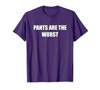 Les Pantalons sont Les Pires T-Shirt, Homme, Violet, L