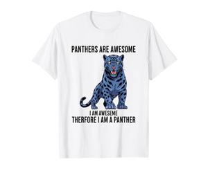 Les panthères sont géniales Je suis géniale Donc Je suis Une panthère T-Shirt Graphique avec Valeur, Homme, Blanc, L