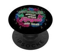 Les Papillons apparaissent Quand Les Anges sont Proches PopSockets PopGrip Adhésif