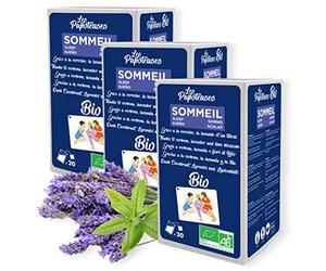 LES PAPOTEUSES | Infusion Sommeil BIO grâce à la verveine, la lavande et au tilleul | 60 Sachets | Coffret infusion de 3 boîtes de 20 infusettes | Certifié biologique