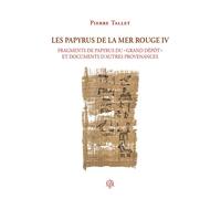 Les papyrus de la mer Rouge IV Fragments de papyrus du « grand dépôt » et documents d’autres provenances - Pierre Tallet - Inst.français Archeologie Orientale Du Caire - broché - Etude