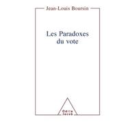 Les Paradoxes du vote - Jean-Louis Boursin - Odile Jacob - broché - Etude