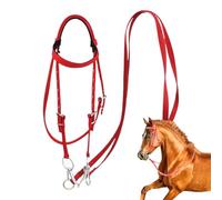 Les pas de tête en nylon pour les chevaux, la tête de la tête et les rênes - REINS REINS RÉGLABLE BRIDLE HORSE HORSE,Corde de ranch de harnais, bride à animaux de sécurité de sécurité pour une conduit